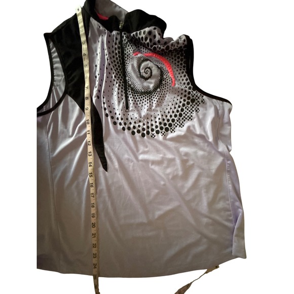 Jamie Sadock Women L Sleeveless Golf Polo Shirt 1/4Zip Cycling Athleisure Tennis - Picture 8 of 9